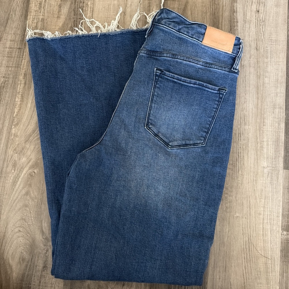 Dear John Jeans Women's Wide Leg High Rise Stretch Med Wash Denim Fiona 31x31